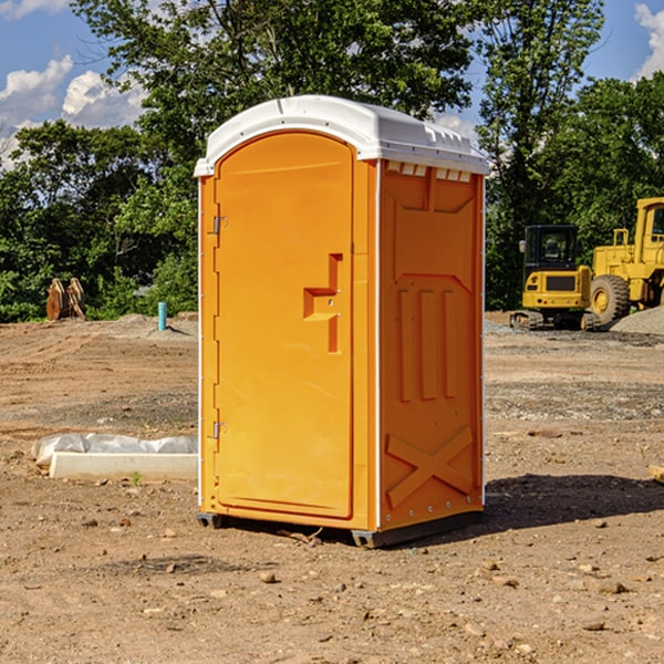 how often are the porta potties cleaned and serviced during a rental period in Glen Aubrey